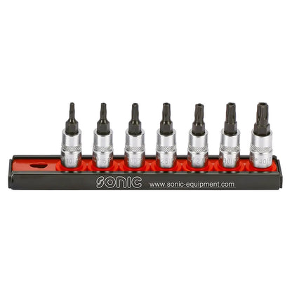 Sonic Bitsatz 1/4 Zoll 5-Stern auf Steckleiste 7-teilig - 100701