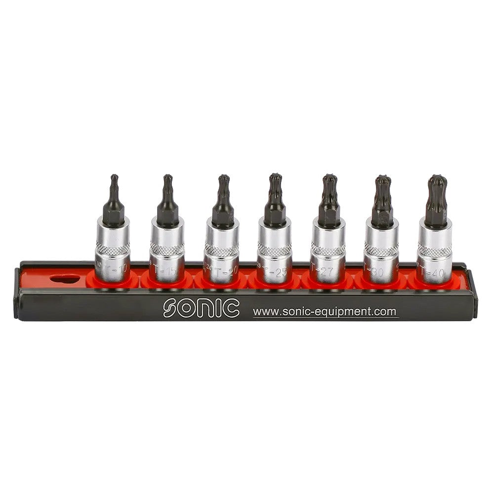 Sonic Bitsatz 1/4" TX mit Kugel auf Steckleiste 7-teilig - 100704