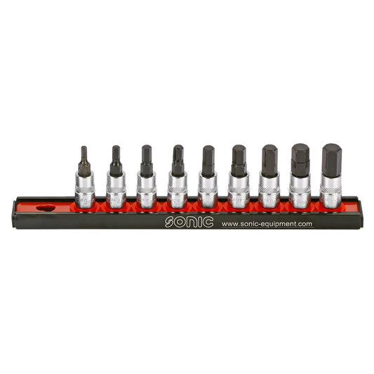 Sonic Bitsatz 1/4" Innensechskant auf Steckleiste 9-teilig - 100904