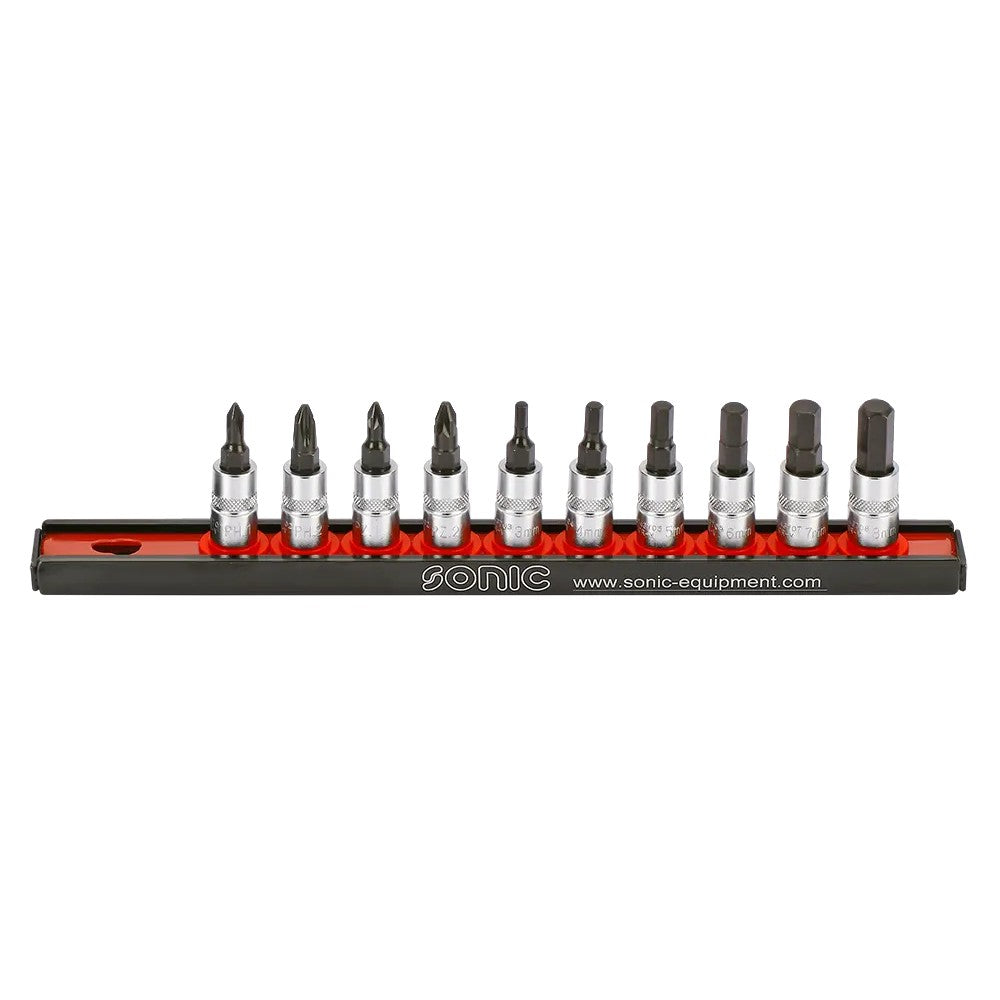 Sonic Bitsatz 1/4" auf Steckleiste 10-teilig - 101003