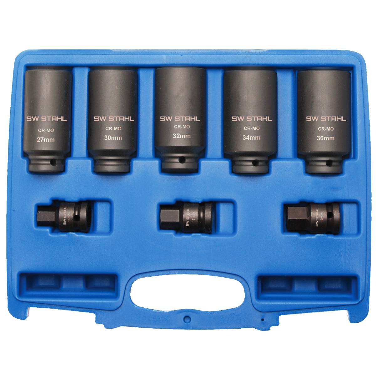 SW-Stahl IMPACT-Steckschlüsseleinsätze, 3/4", Zwölfkant, 8-teilig