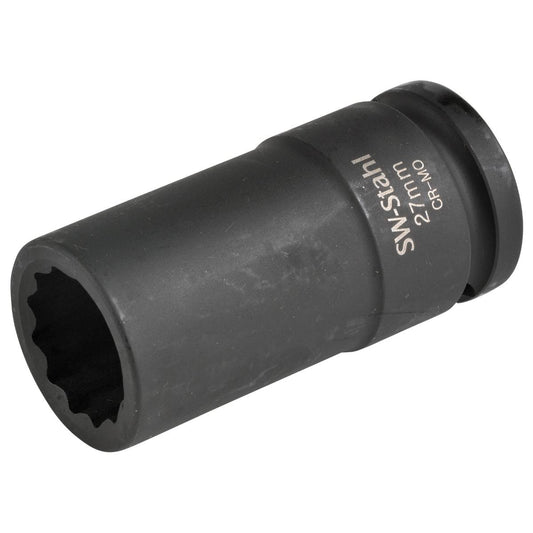 SW-Stahl IMPACT-Steckschlüsseleinsatz, 3/4", Zwölfkant, 27 mm, tief