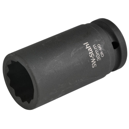 SW-Stahl IMPACT-Steckschlüsseleinsatz, 3/4", Zwölfkant, 30 mm, tief