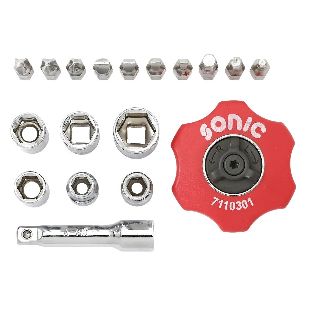 Sonic Handratschensatz 1/4" 19-teilig - 101901