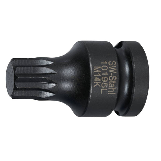 SW-Stahl IMPACT-Schraubendreheinsatz, 1/2", Innenvielzahn, M14 x 40 mm