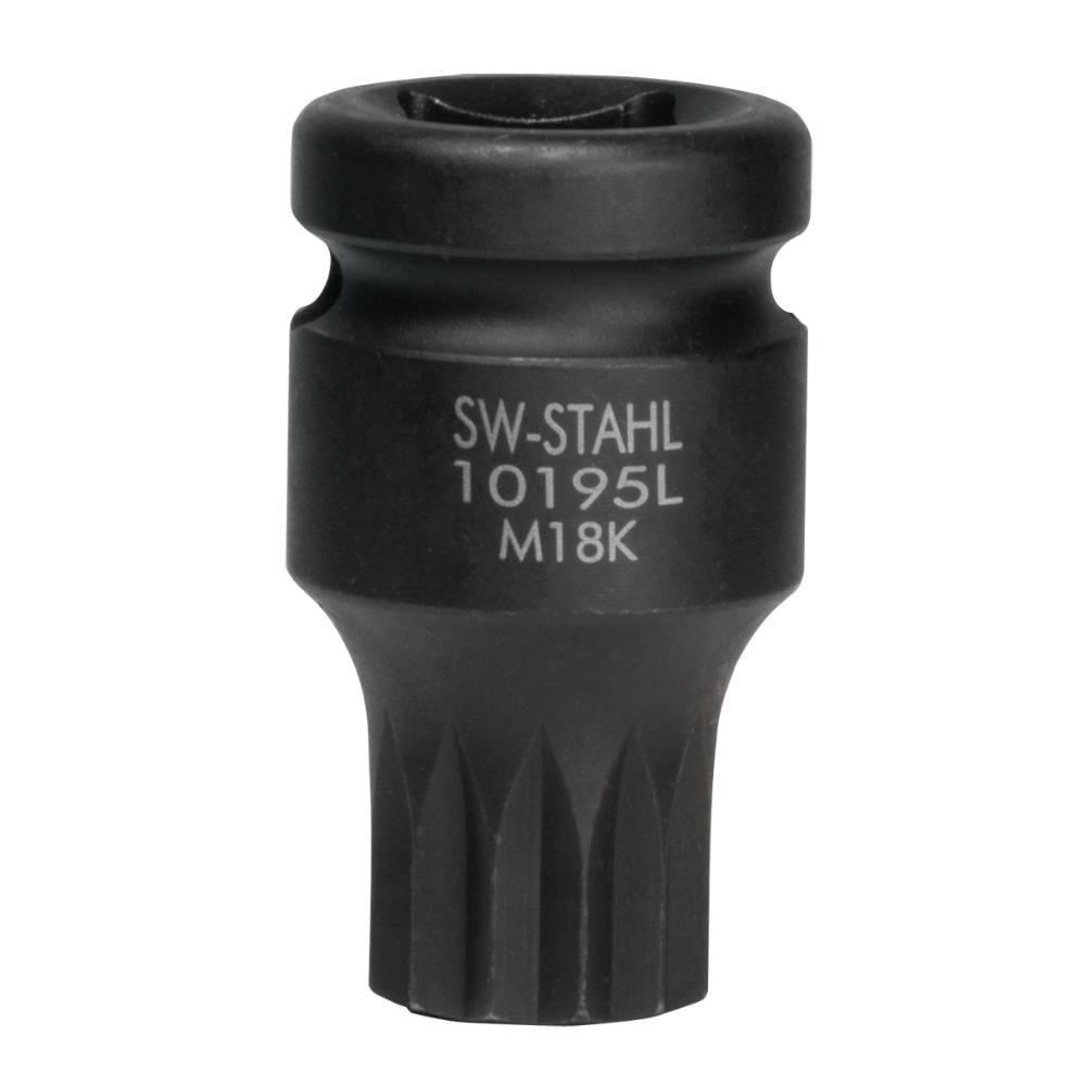 SW-Stahl IMPACT-Schraubendreheinsatz, 1/2", Innenvielzahn, M18 x 40 mm