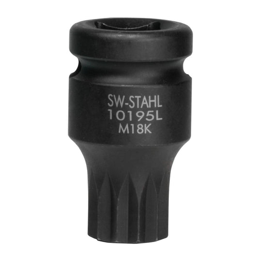 SW-Stahl IMPACT-Schraubendreheinsatz, 1/2", Innenvielzahn, M18 x 40 mm