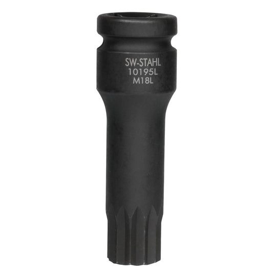SW-Stahl IMPACT-Schraubendreheinsatz, 1/2", Innenvielzahn, M18 x 75 mm