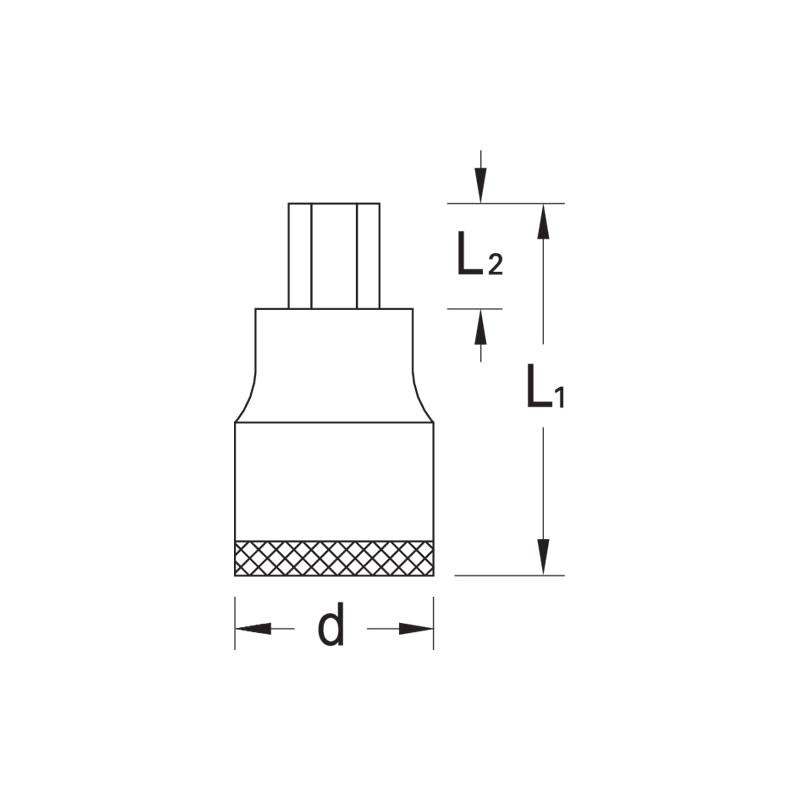 GEDORE Schraubendrehereinsatz 3/8 Zoll Innen-Sechskant 1/4 Zoll IN 30 1/4AF - 30 1/4AF