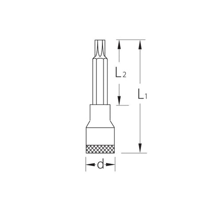 GEDORE Schraubendrehereinsatz 3/8 Zoll lang Innen-Torx T40 ITX 30 L T40 - 123456