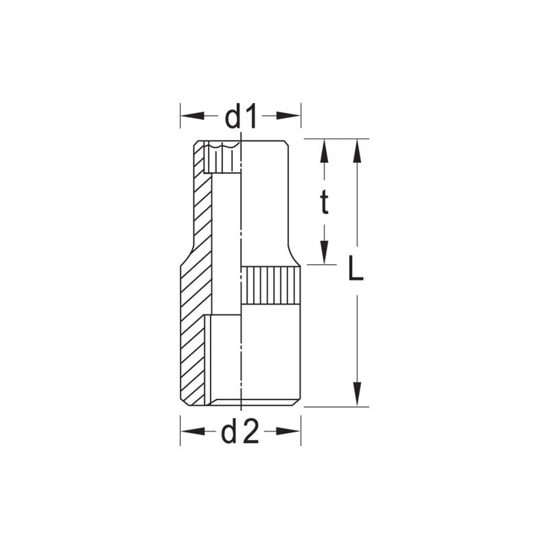 GEDORE Steckschlüsseleinsatz 1/4 Zoll UD-Profil 4,5 Millimeter D 20 4,5 - 20
