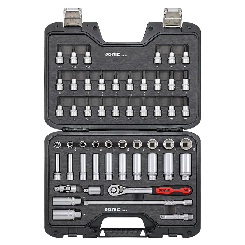 Sonic BMCS Blasformkoffer mit 3/8 Ratschen-Satz (SAE), 53-teilig