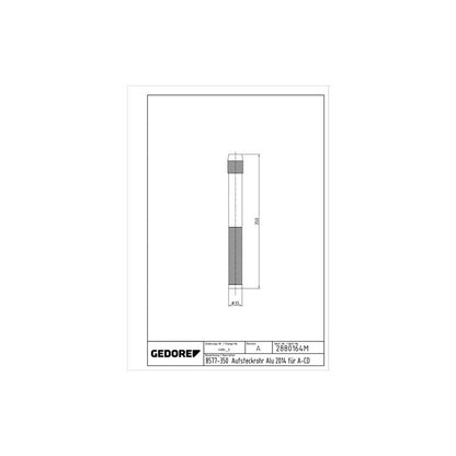 GEDORE Aluminium-Verlängerungsrohr 350 Millimeter für DREMOMETER A-CD 8577-350