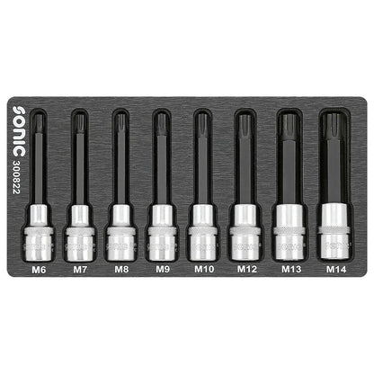 Sonic BMCS Blasformkoffer mit 1/2 Ribe Biteinsätze lang, 8-teilig