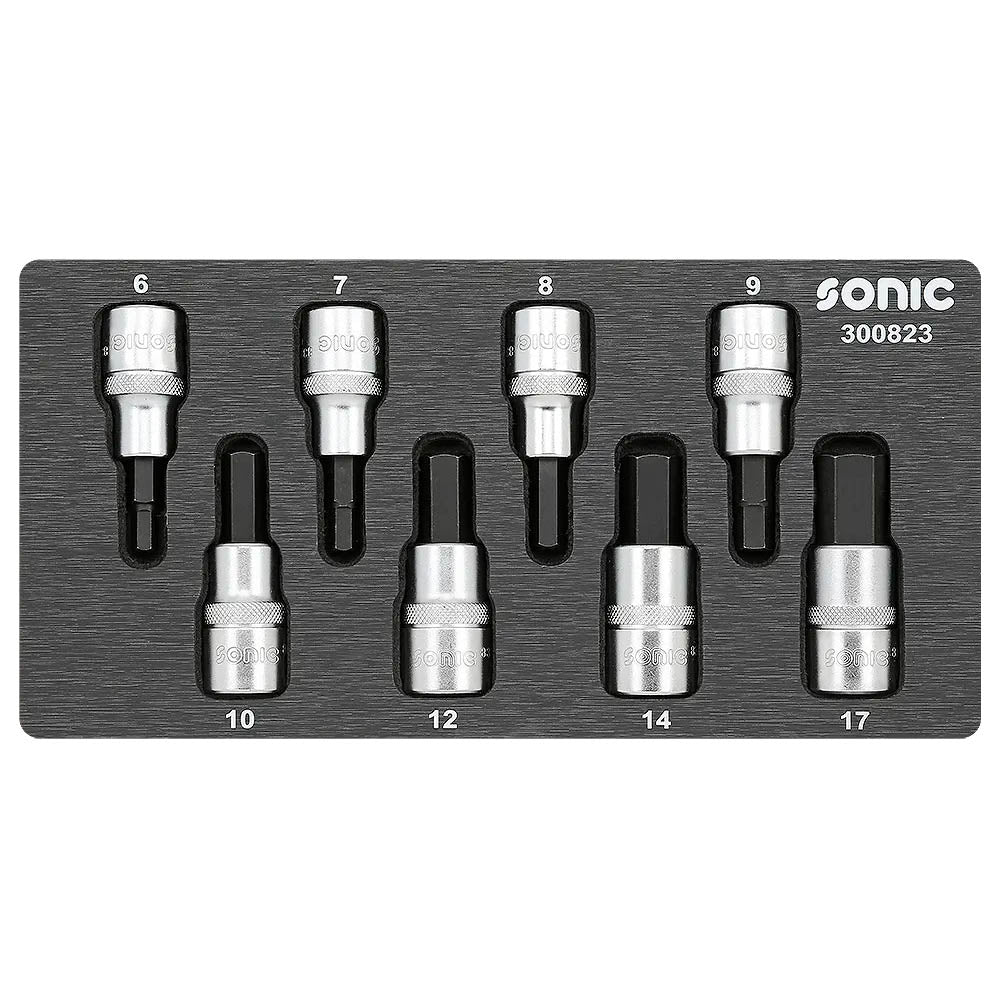 Sonic BMCS Blasformkoffer mit 1/2 Innensechskant Biteinsätze, 8-teilig
