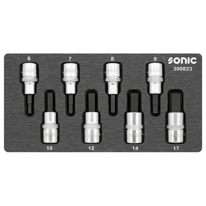 Sonic BMCS Blasformkoffer mit 1/2 Innensechskant Biteinsätze, 8-teilig