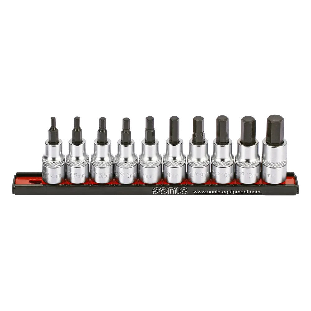 Sonic Bitsatz 1/2" Innensechskant auf Steckleiste 10-teilig - 301003