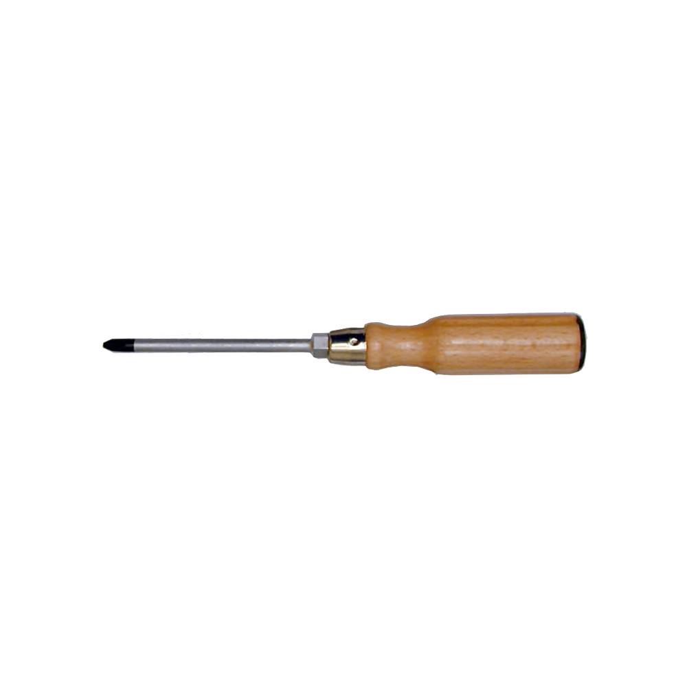 SW-Stahl Schraubendreher, Holzheft, Kreuz, PH2 x 100 mm