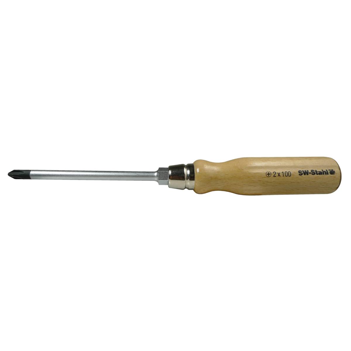 SW-Stahl Schraubendreher, Holzheft, Kreuz, PH3 x 150 mm