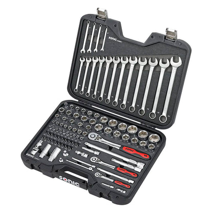 Sonic BMCS Blasformkoffer mit 1/4 3/8" & 1/2 Nuss- und Bit-Satz, 99-teilig