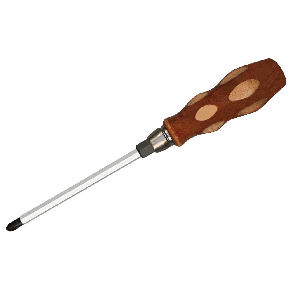 SW-Stahl Schraubendreher, Holzheft, Kreuz, PH3 x 150 mm
