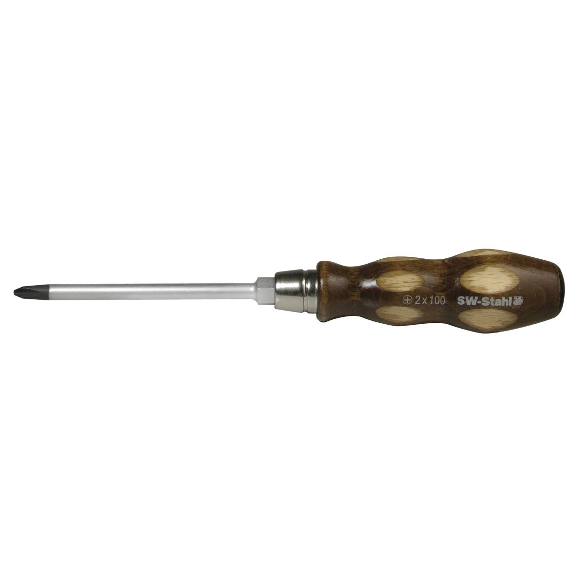 SW-Stahl Schraubendreher, Holzheft, Kreuz, PH3 x 150 mm