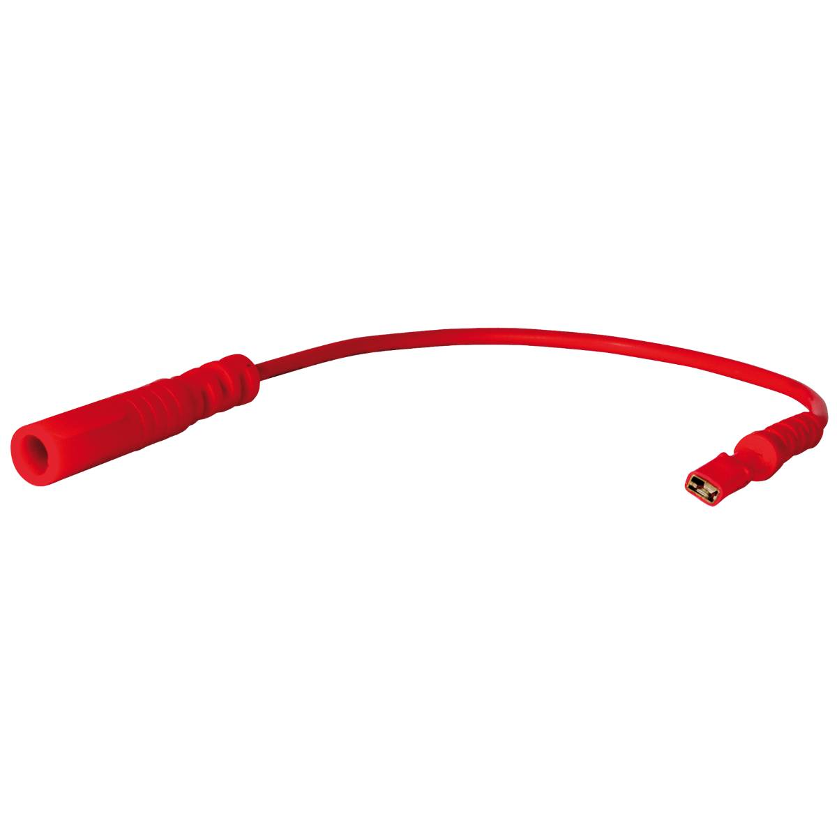 SW-Stahl Prüfkabel Buchse flach 2,8 mm, rot