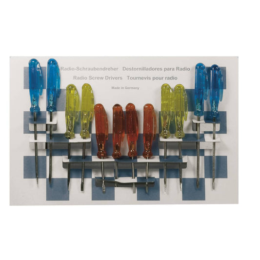 SW-Stahl Schraubendrehersatz, Mini, Plastikclip, 12-teilig