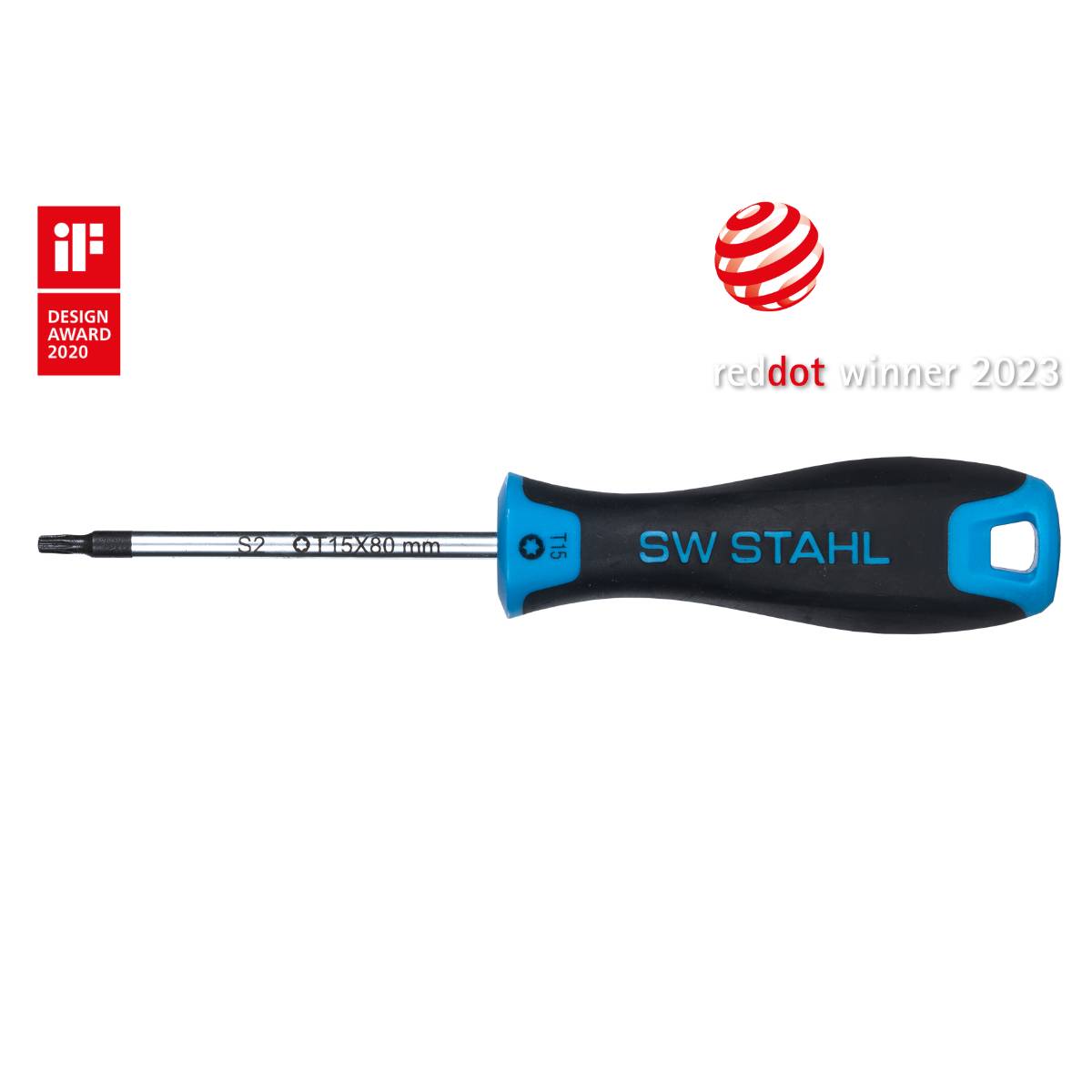 SW-Stahl Schraubendreher, T-Profil, T15 x 80 mm