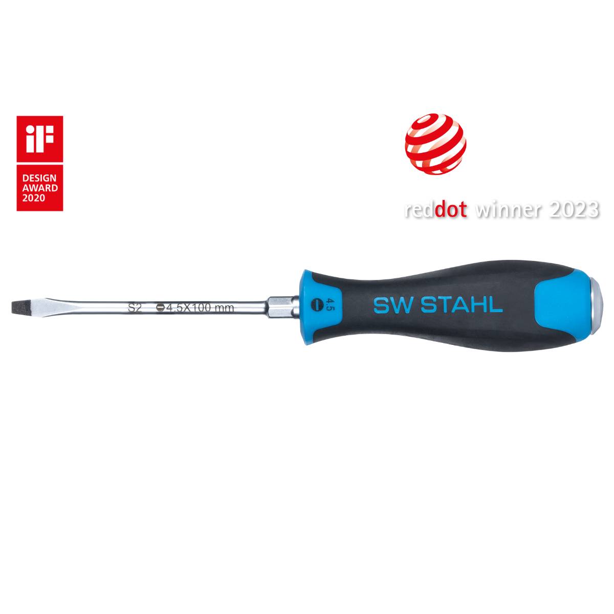 SW-Stahl Schraubendreher, schlagfest, Schlitz, 4,5 x 100 mm