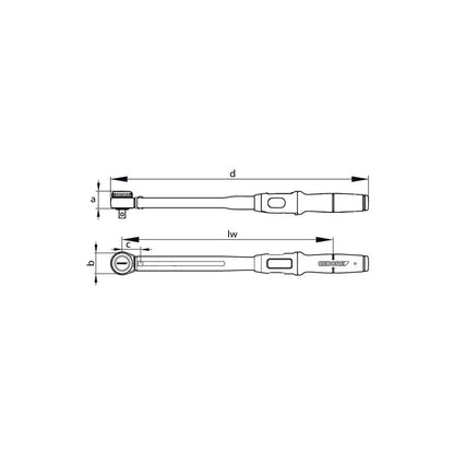 GEDORE Drehmomentschlüssel TORCOFIX TF-K 5-25 Newtonmeter TF-K25-
