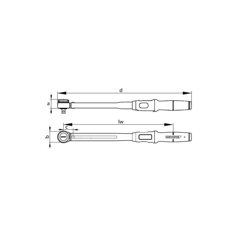 GEDORE Drehmomentschlüssel TORCOFIX TF-K 10-50 Newtonmeter TF-K50-