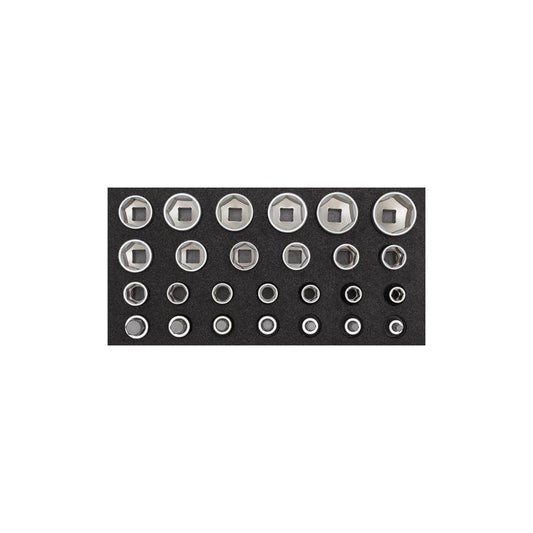 GEDORE Steckschlüssel-Satz 1/2" 2/6 Check-Tool-Modul 26-teilig R22150009
