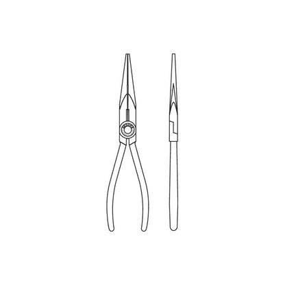 GEDORE Flachrundzange 8132-200 TC - Flachzange für präzises Greifen und Biegen von Draht