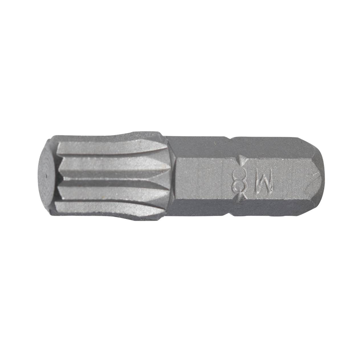SW-Stahl Schraubendrehbit, 1/4", Innenvielzahn, M8