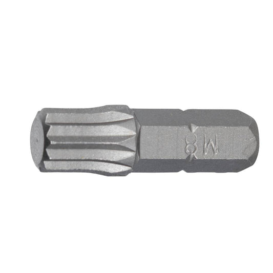SW-Stahl Schraubendrehbit, 1/4", Innenvielzahn, M8