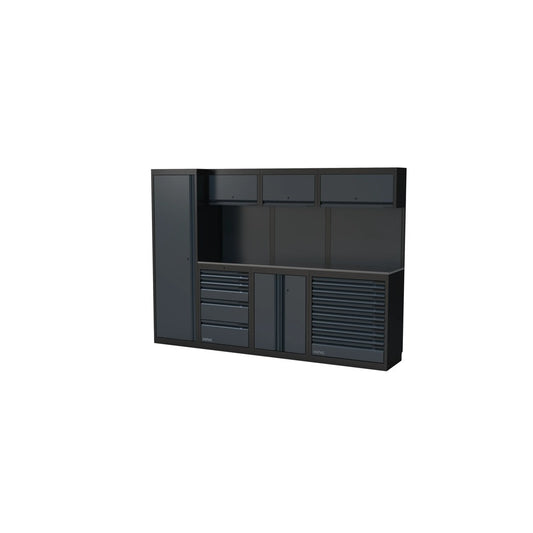 Sonic NEXT MSS Schrankwand mit Edelstahlarbeitsplatte hoch 2803 mm - 4930712