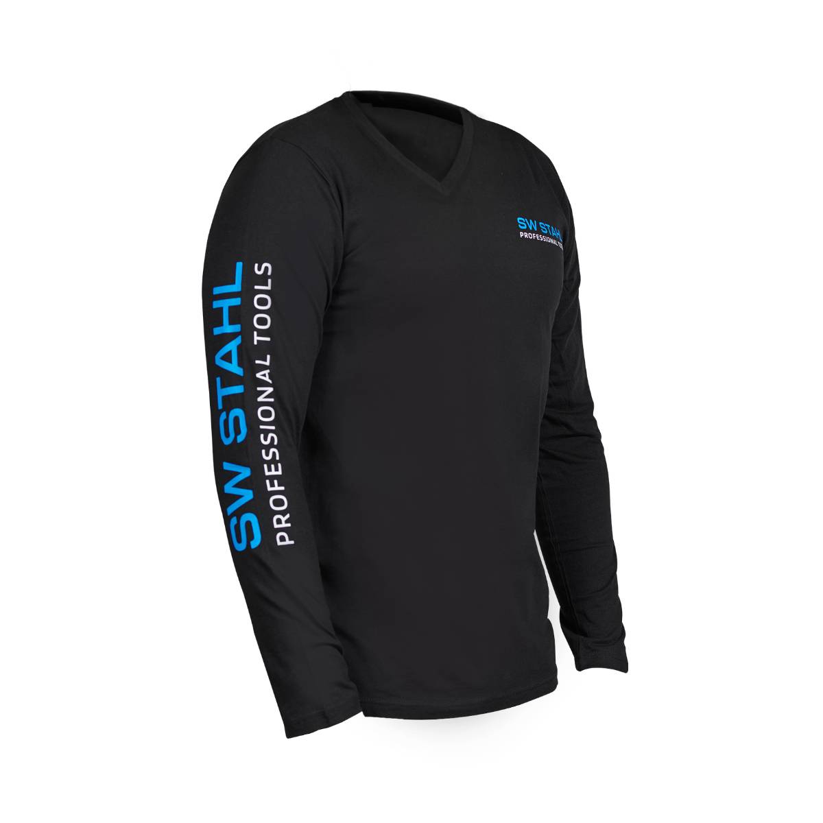 SW-Stahl Langarmshirt mit V-Ausschnitt, Größe M