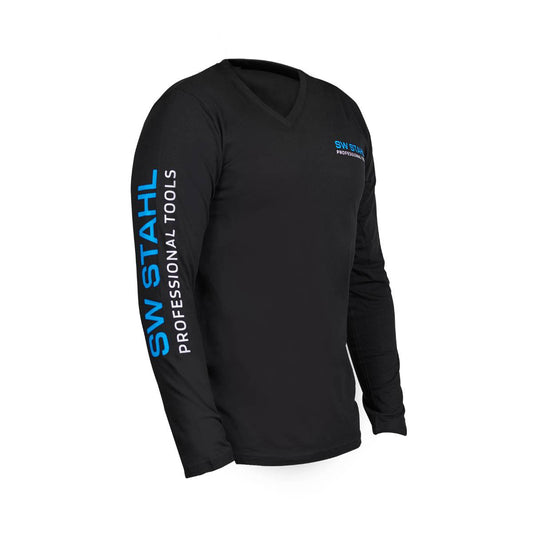 SW-Stahl Langarmshirt mit V-Ausschnitt, Größe XL