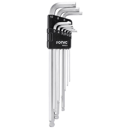 Sonic Innensechskantschlüsselsatz magnetisch extra lang 9-teilig - 600931