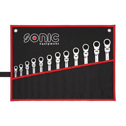 Sonic Flexible Ring-Gabelschlüssel Ratschensatz 12-kant 12-teilig - 601218