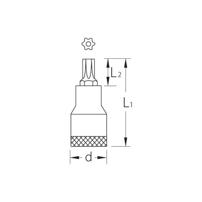 GEDORE Schraubendrehereinsatz 1/2 Zoll TX Stift T20 ITX 19 B T20-123456