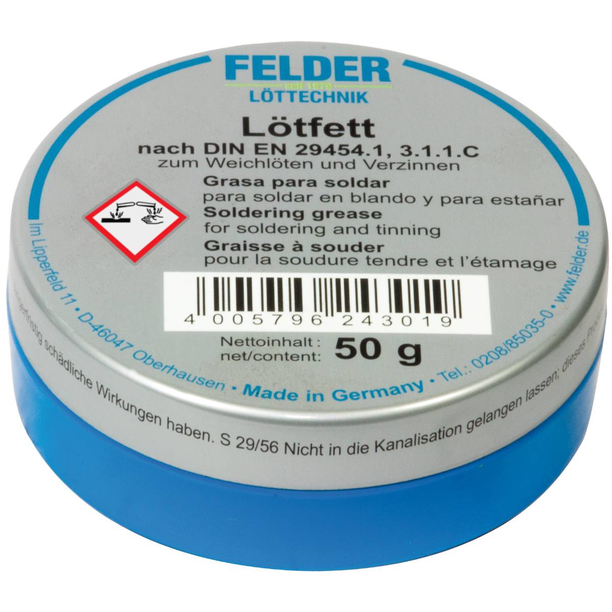 SW-Stahl Lötfett, 50g, nach DIN EN29454-1