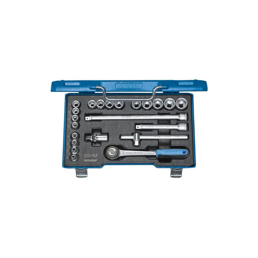 GEDORE Steckschlüssel-Satz 3/8 Zoll 22-teilig Sechskant 6-22 mm 30 HMU-3