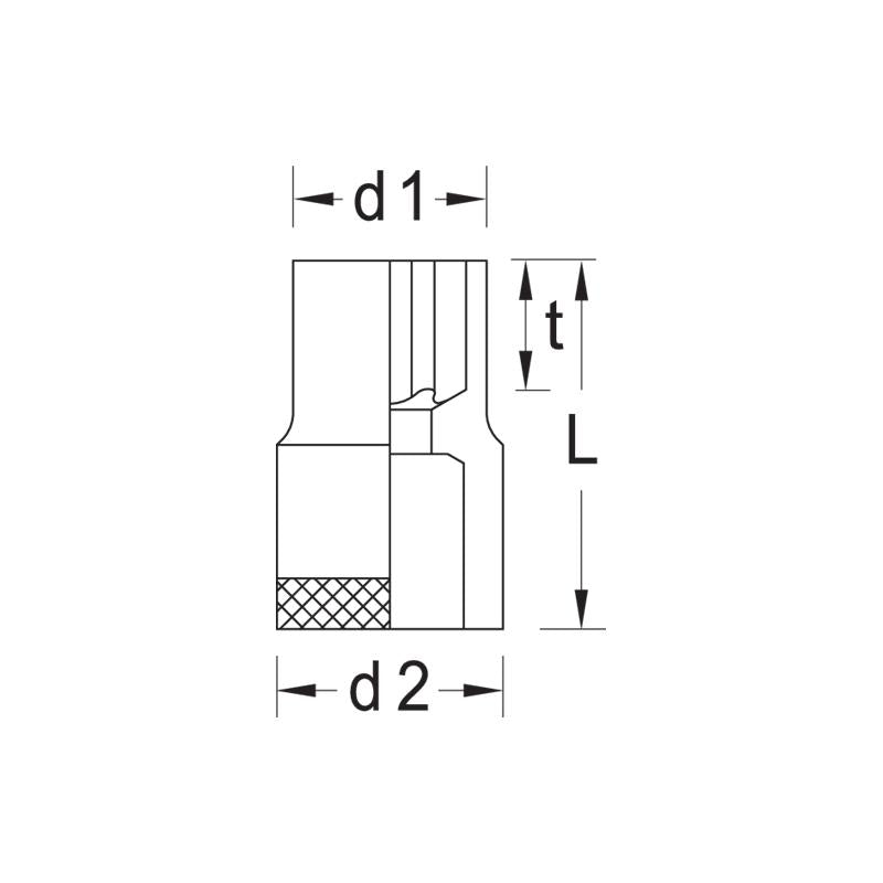 GEDORE Steckschlüsseleinsatz 3/8 Zoll Außen-Torx E6 TX 30 - E6