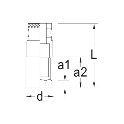 GEDORE Zündkerzeneinsatz mit Magnet 20,8 Millimeter 3/8 Zoll - 52 MH
