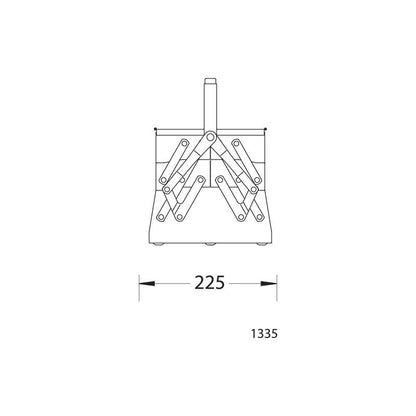 GEDORE Werkzeugkasten, leer, 5 Fächer, 210x535x225 mm 1335 L