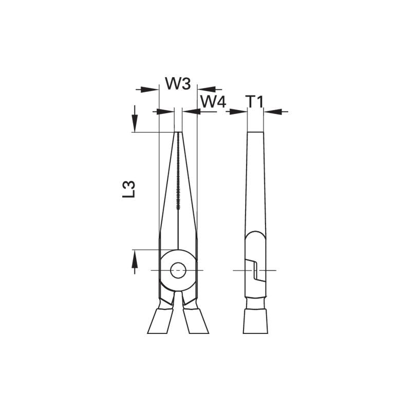 GEDORE VDE Flachzange mit Tauchisolierung 160 Millimeter VDE 8120-160