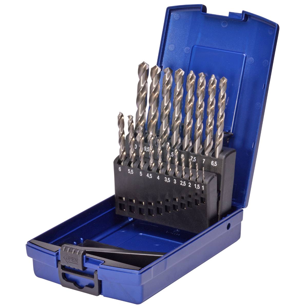 SW-Stahl Spiralbohrersatz, HSS-G, 1-10 mm, 19-teilig