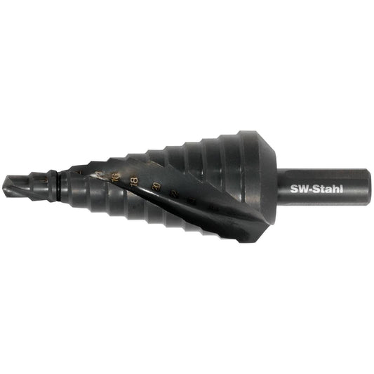 SW-Stahl Stufenbohrer, HSS-G, 6-30 mm, Spiralform